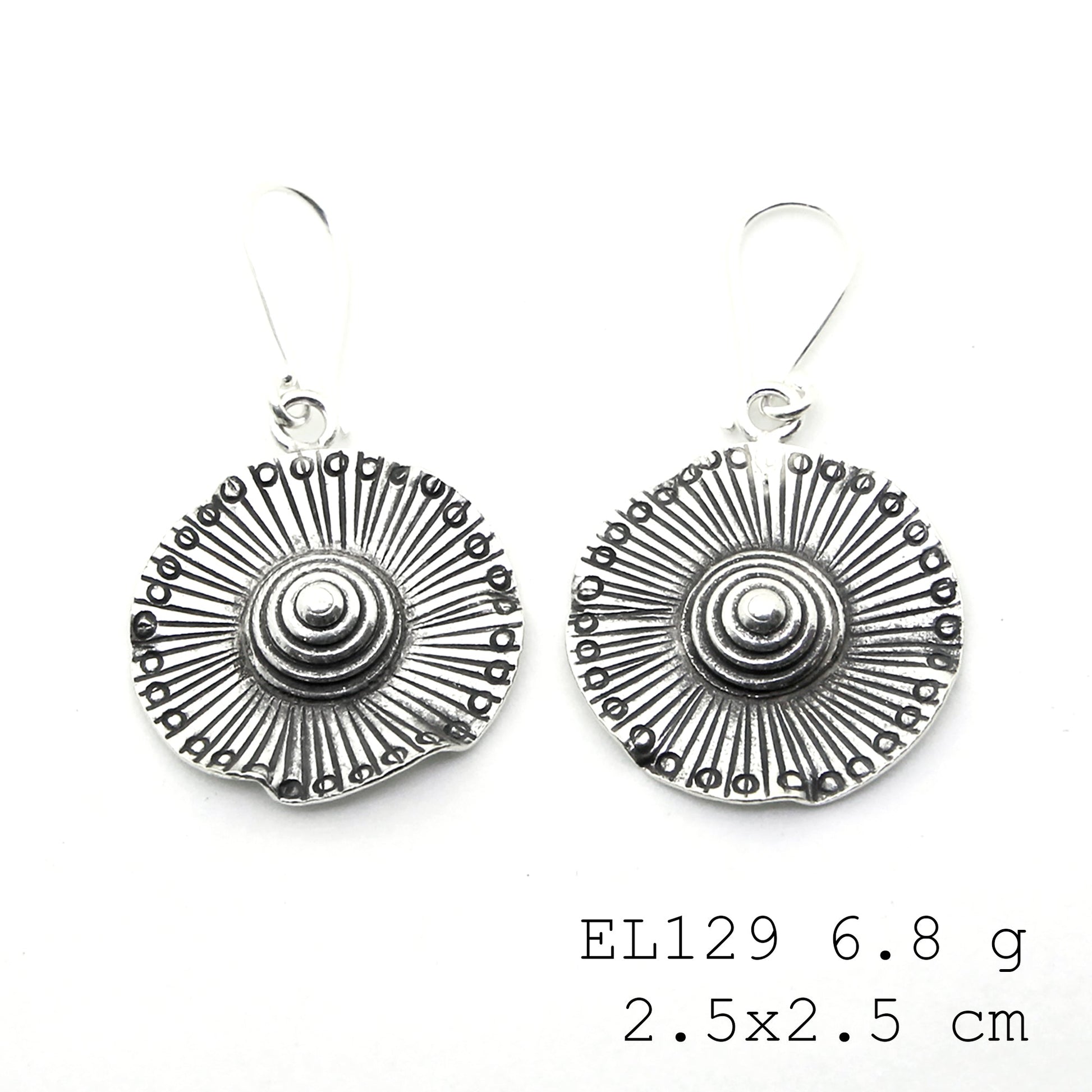 Every leaf is unique in these silver earrings.