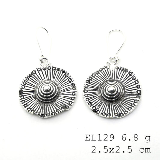 Every leaf is unique in these silver earrings.