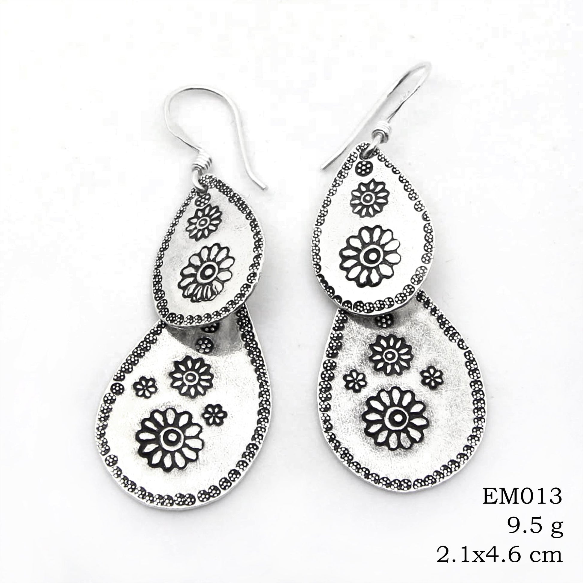Wear them once, love them forever: Handmade silver earrings.