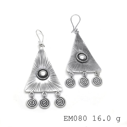 Experience 98% purity with our stunning handmade silver earrings.