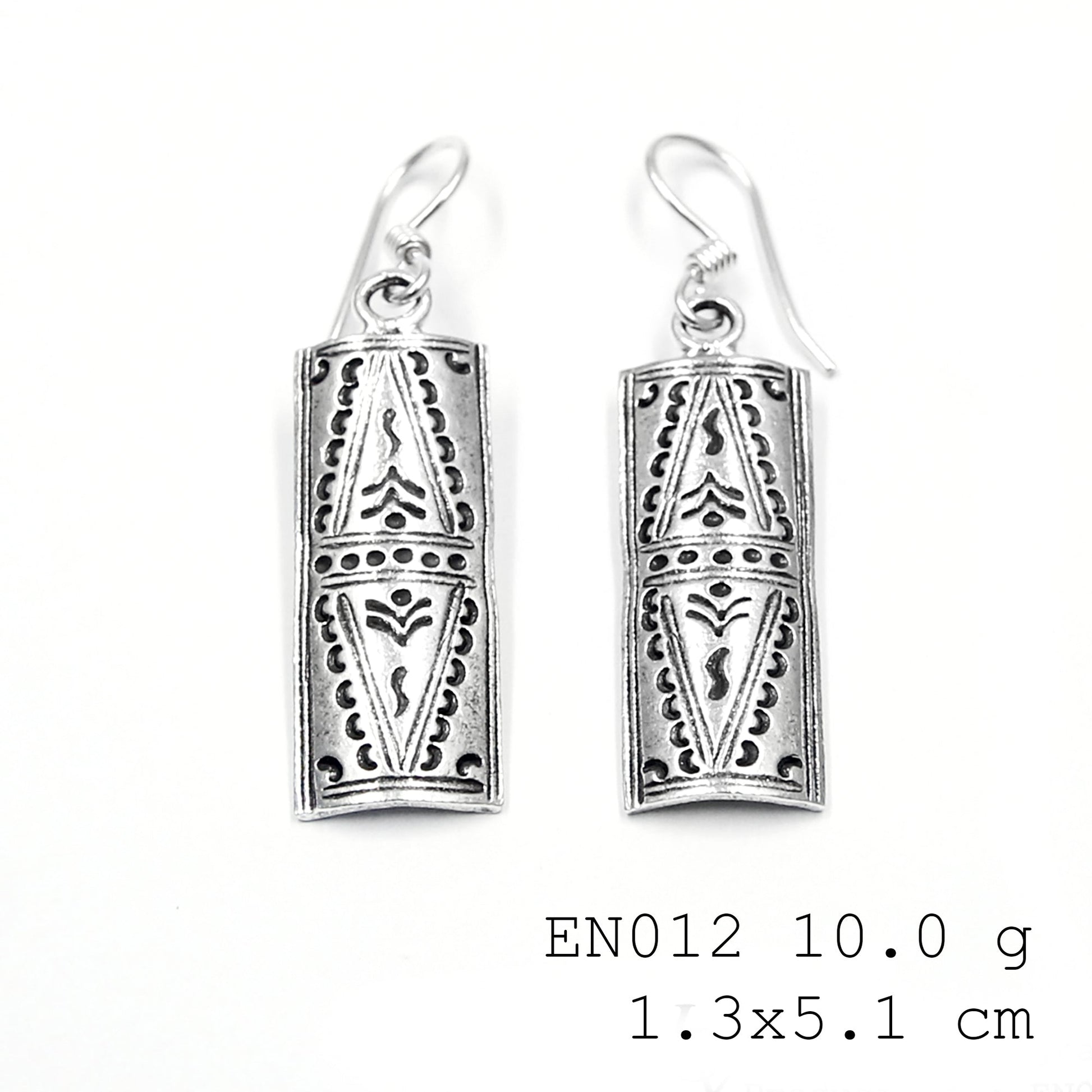 Your jewelry box is waiting for these unique silver earrings.