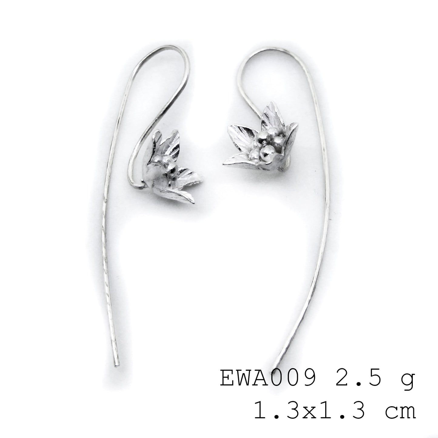 98% pure silver. 100% beautiful. Shop floral silver earrings.