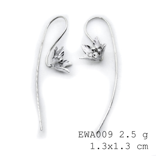 98% pure silver. 100% beautiful. Shop floral silver earrings.