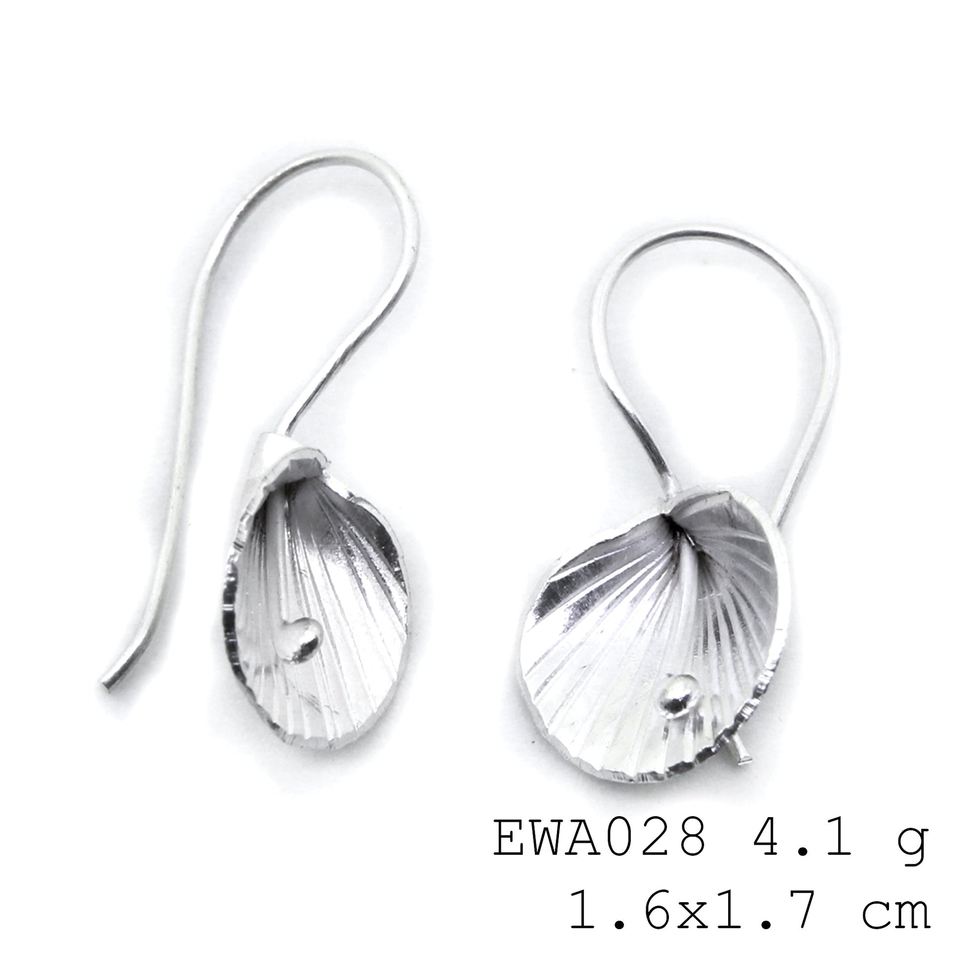 Level up your look with 98% pure white flower silver earrings.