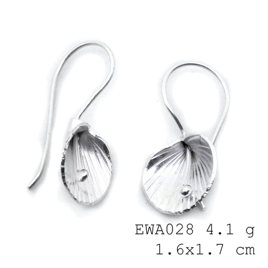 Level up your look with 98% pure white flower silver earrings.