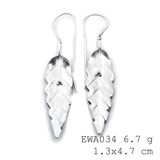 Limited stock: Handmade 98% pure flower silver earrings.