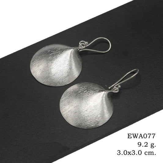 Handmade white flower silver earrings—just for you.