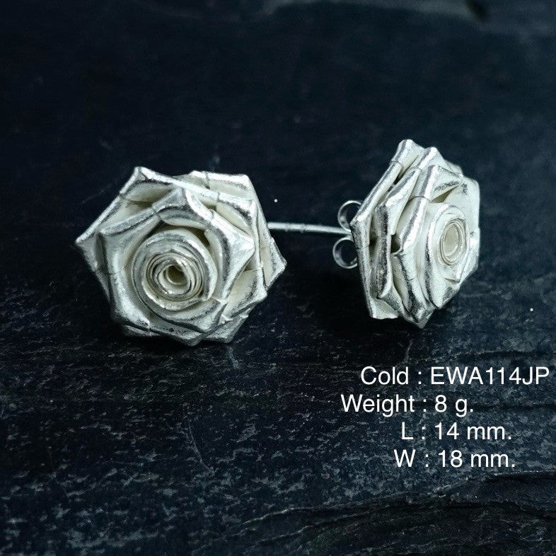 Spring vibes all year long with these handmade silver earrings.