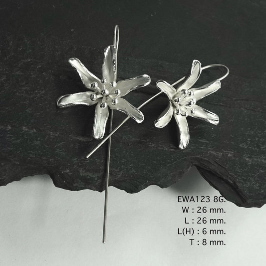 Price drop alert! Shop our handmade white flower silver earrings.