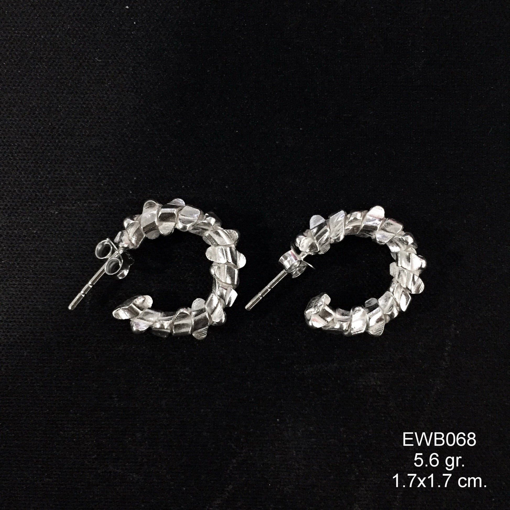 Your new conversation starter: White line snail silver earrings.