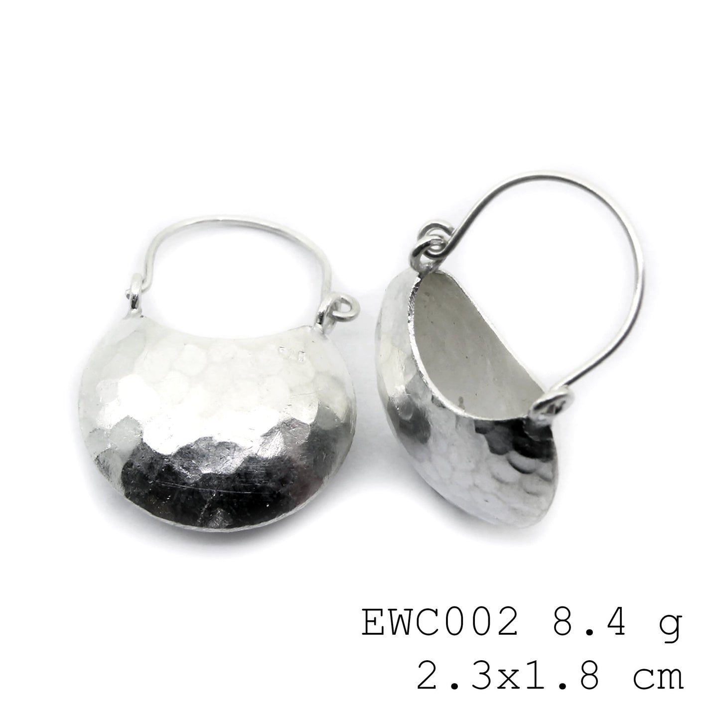 Stop scrolling for the perfect gift: White bag silver earrings.