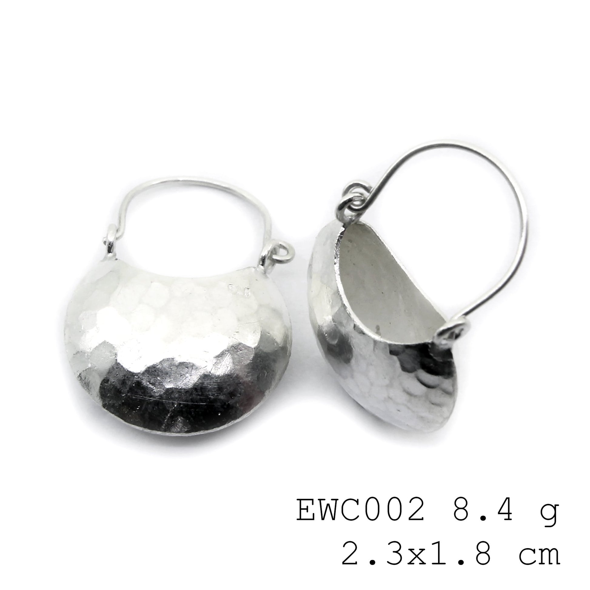 Stop scrolling for the perfect gift: White bag silver earrings.