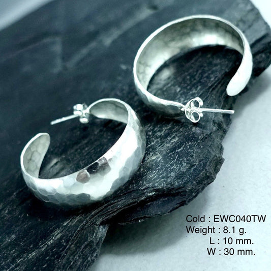 Elevate your jewelry game with these 98% pure bag silver earrings.