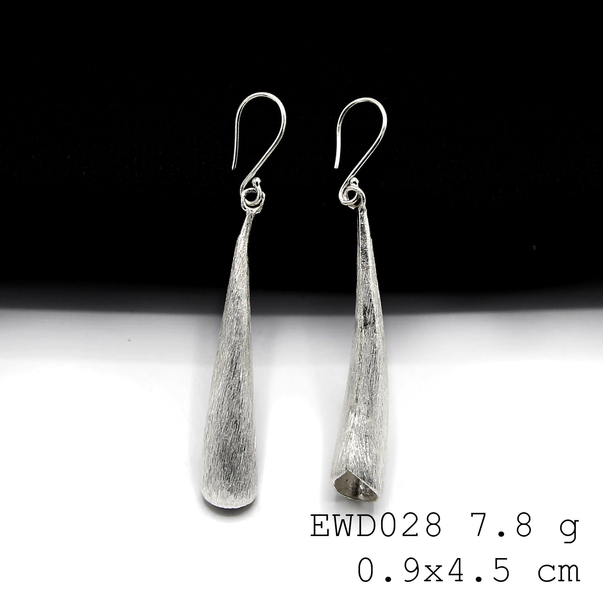 The most unique shape of the season: 98% pure funnel silver earrings.