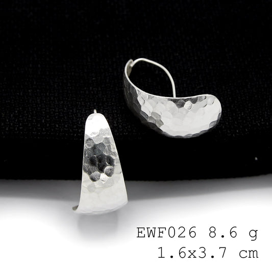 Don't wait! Secure your handmade white sheet silver earrings.