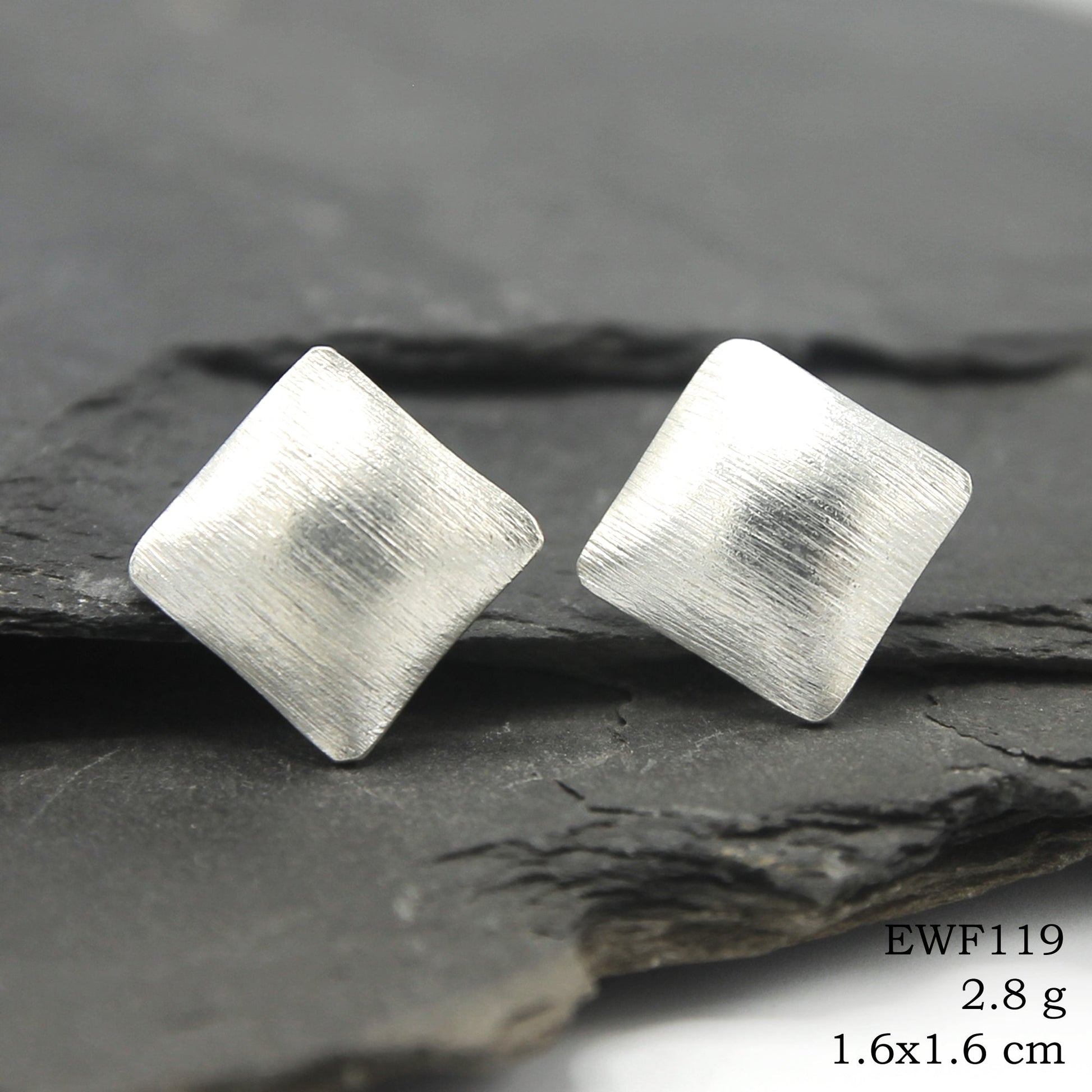 Statement style: Our 98% pure white sheet silver earrings.