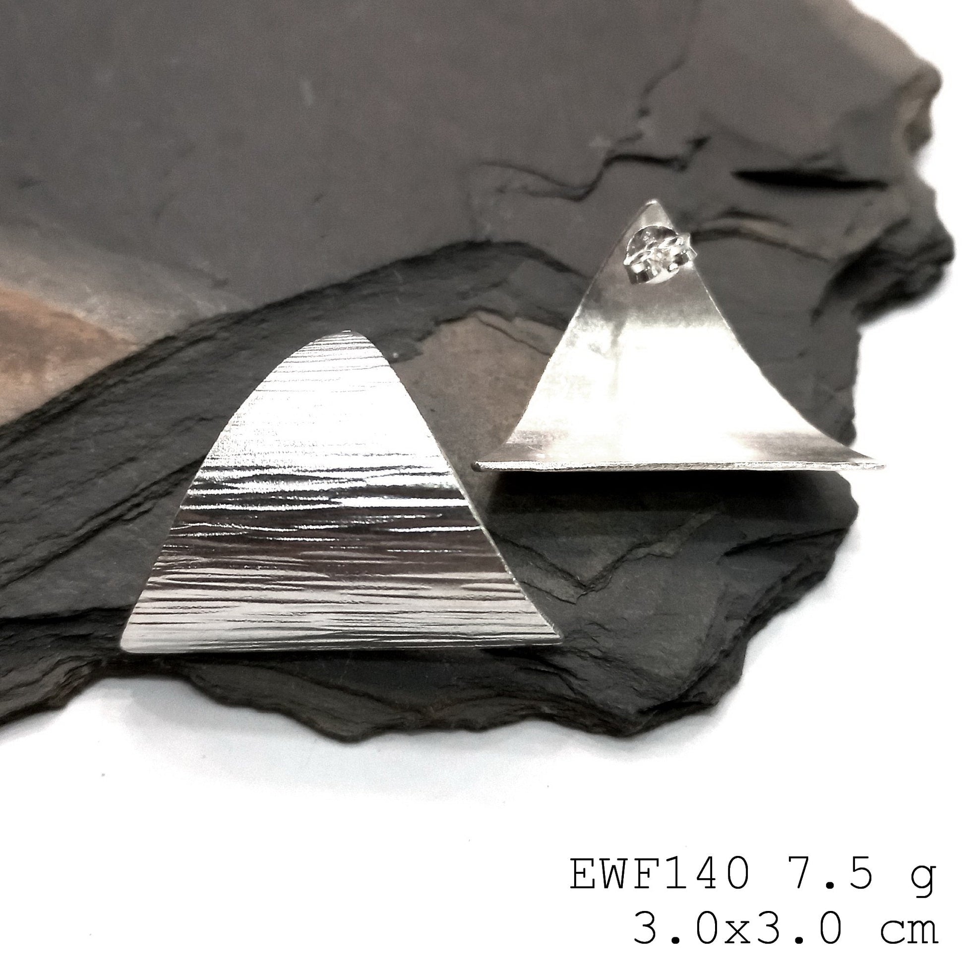 Crafted for quality: Handmade 98% pure silver earrings.