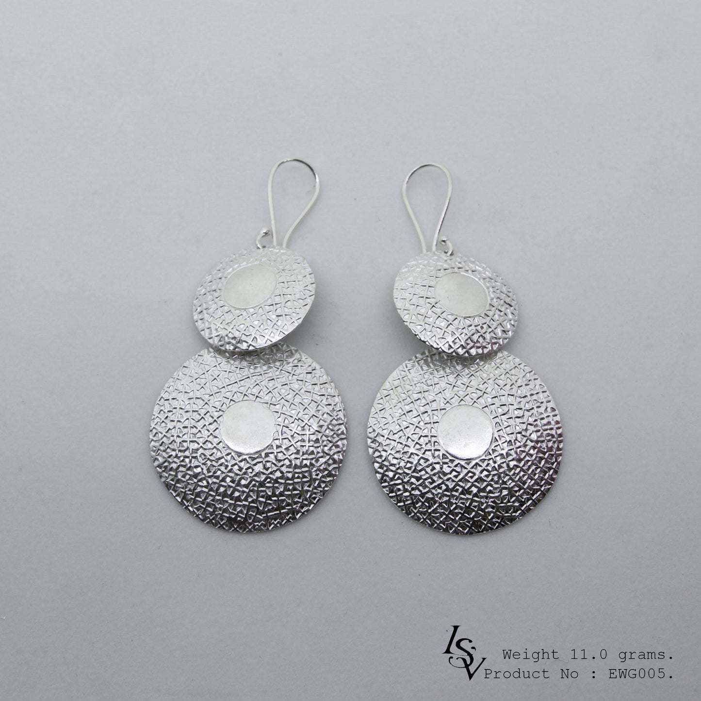 Pure silver perfection in every layer of these silver earrings.