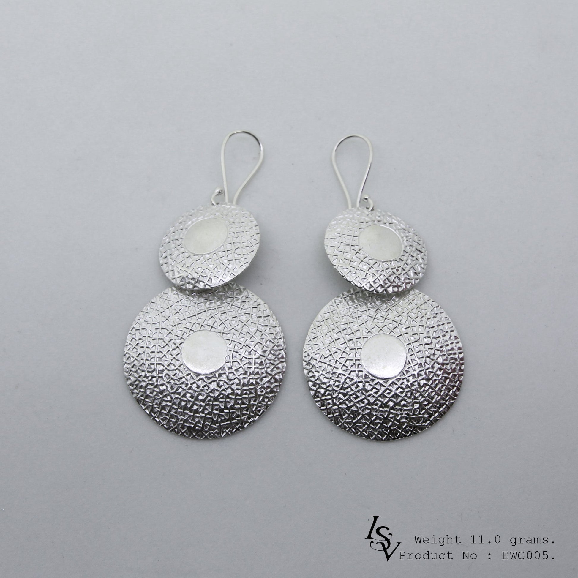 Pure silver perfection in every layer of these silver earrings.