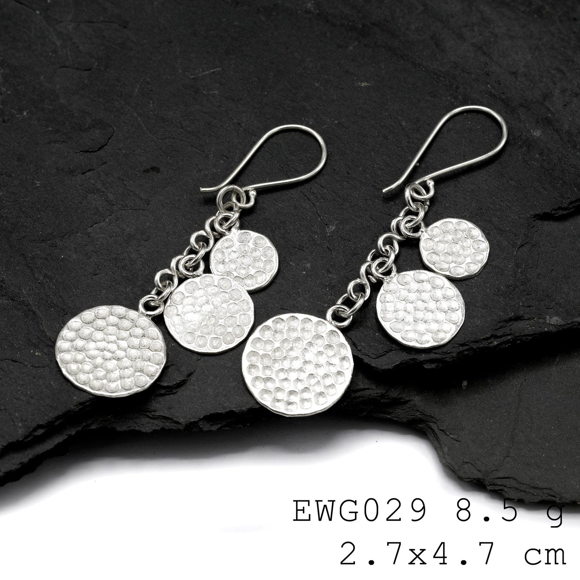Pure silver magic: Get your two-layer silver earrings today.