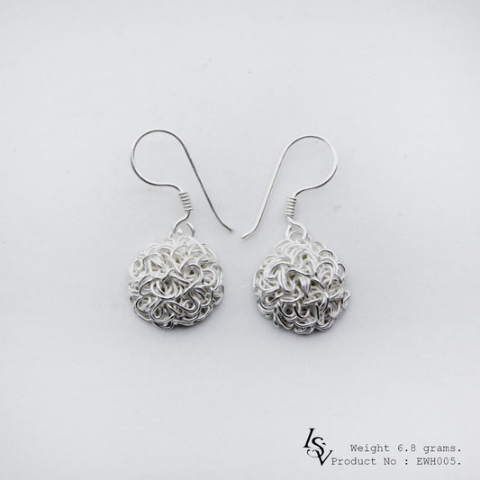 Artisan-crafted magic! Own these white bird's nest silver earrings today.
