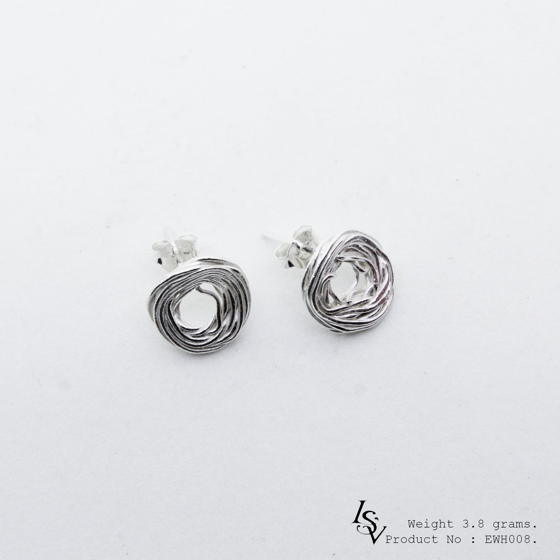 The most intricate design of the year: Bird's nest silver earrings.