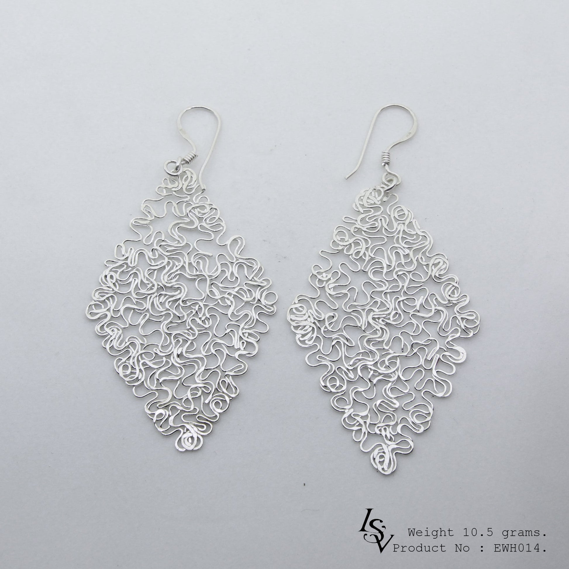 Treat yourself to these stunning 98% pure bird's nest silver earrings.