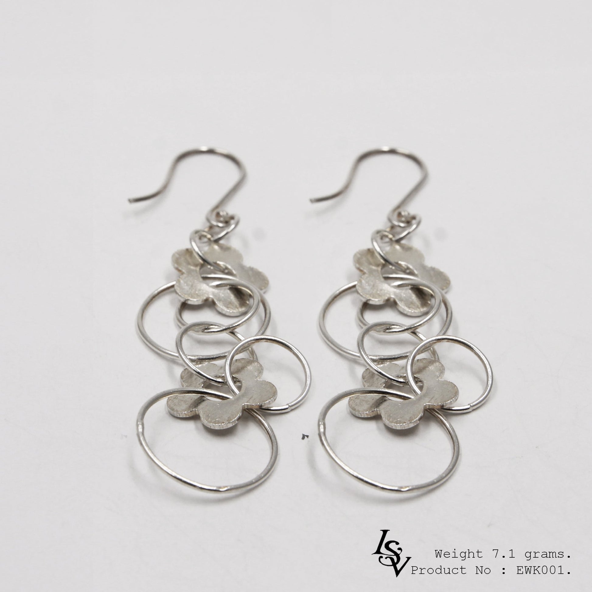 Minimalism at its finest! Shop our 98% pure white line silver earrings.