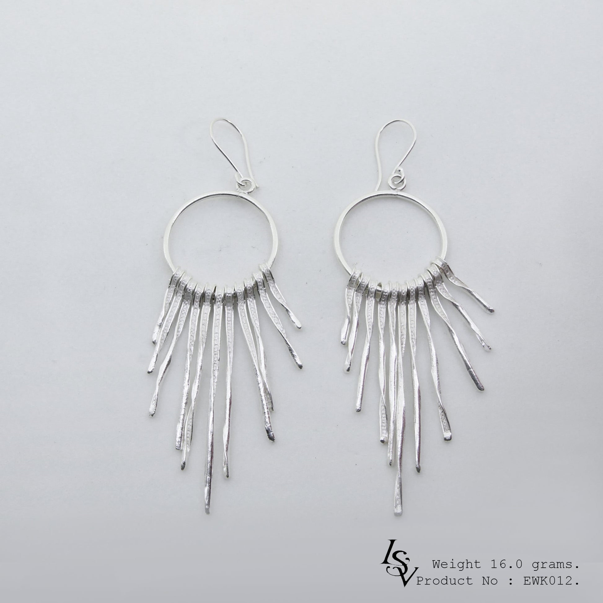 You won’t believe the glow of these 98% pure white line silver earrings.