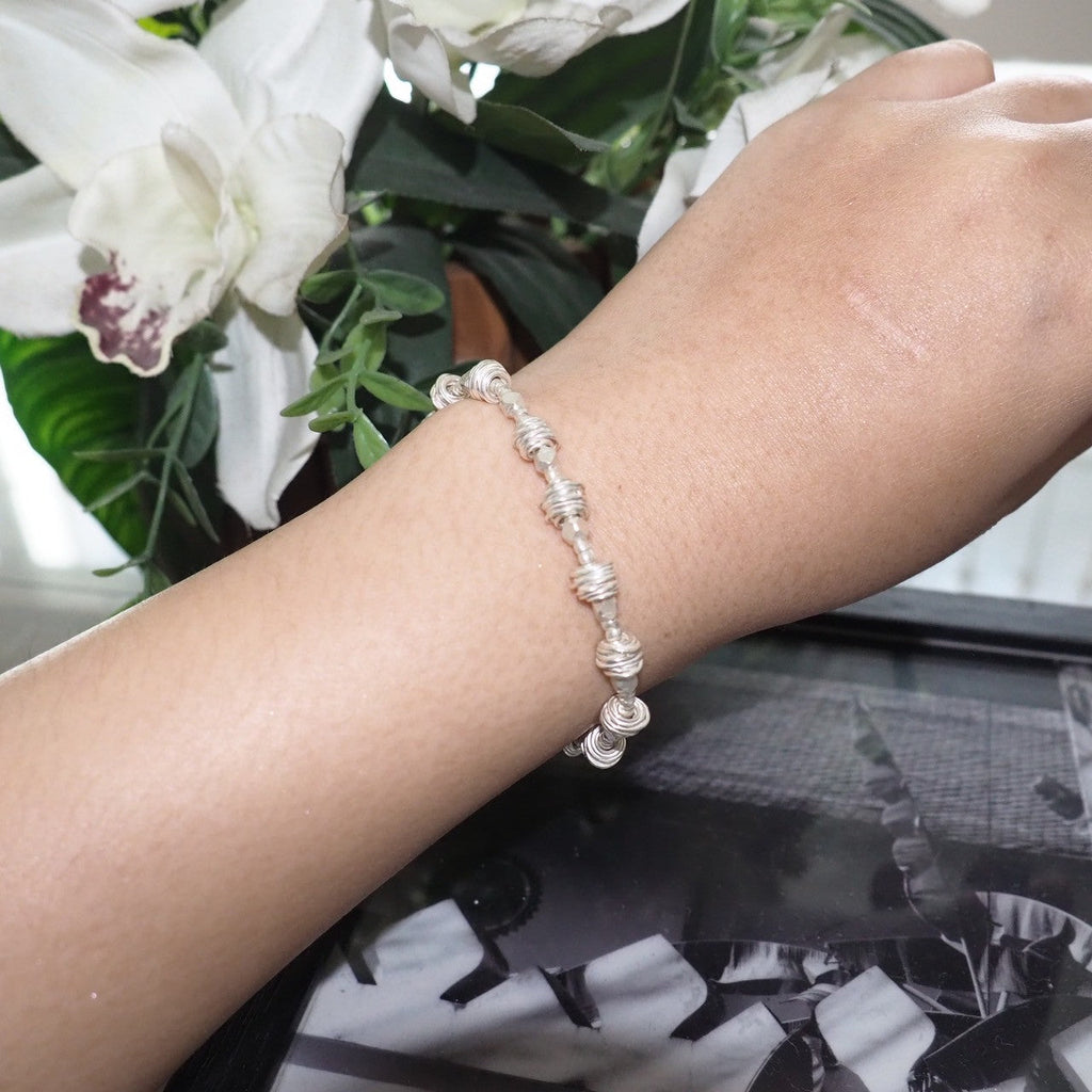 98% Pure Silver Bracelet - Hypoallergenic Handmade Jewelry