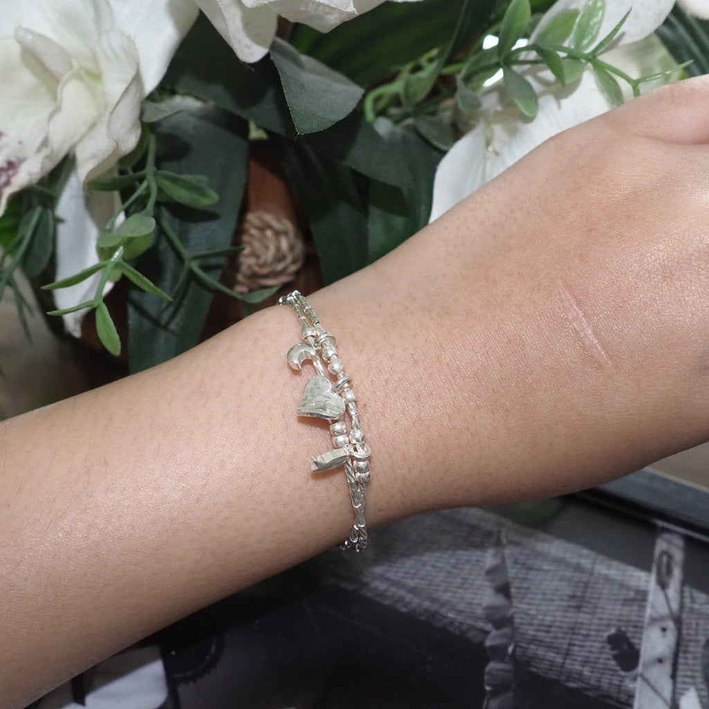 Artisan-Made Silver Bracelet - Genuine 98% High Purity