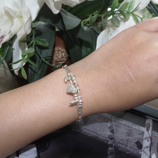 Artisan-Made Silver Bracelet - Genuine 98% High Purity