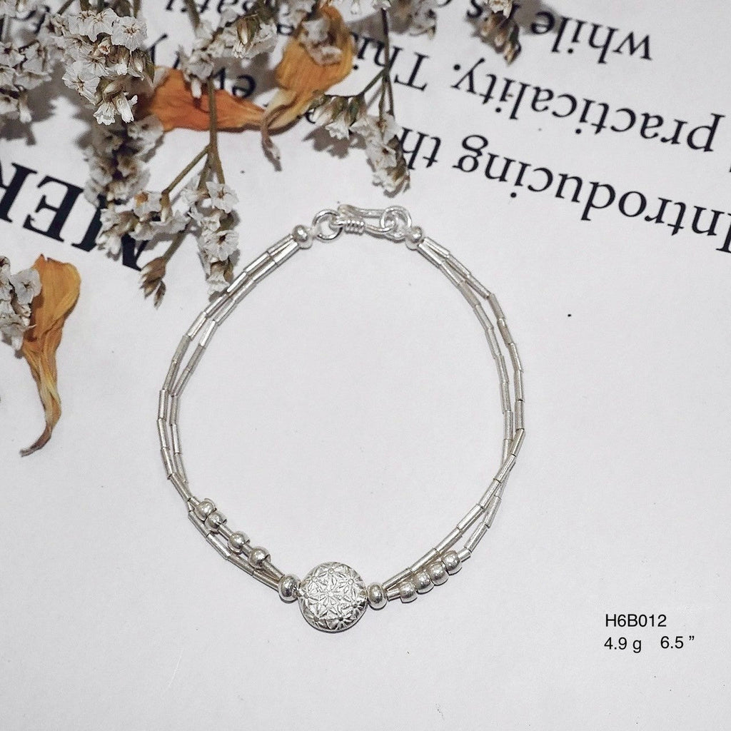 Handmade 98% Pure Silver Bracelet | Unique Textured Style