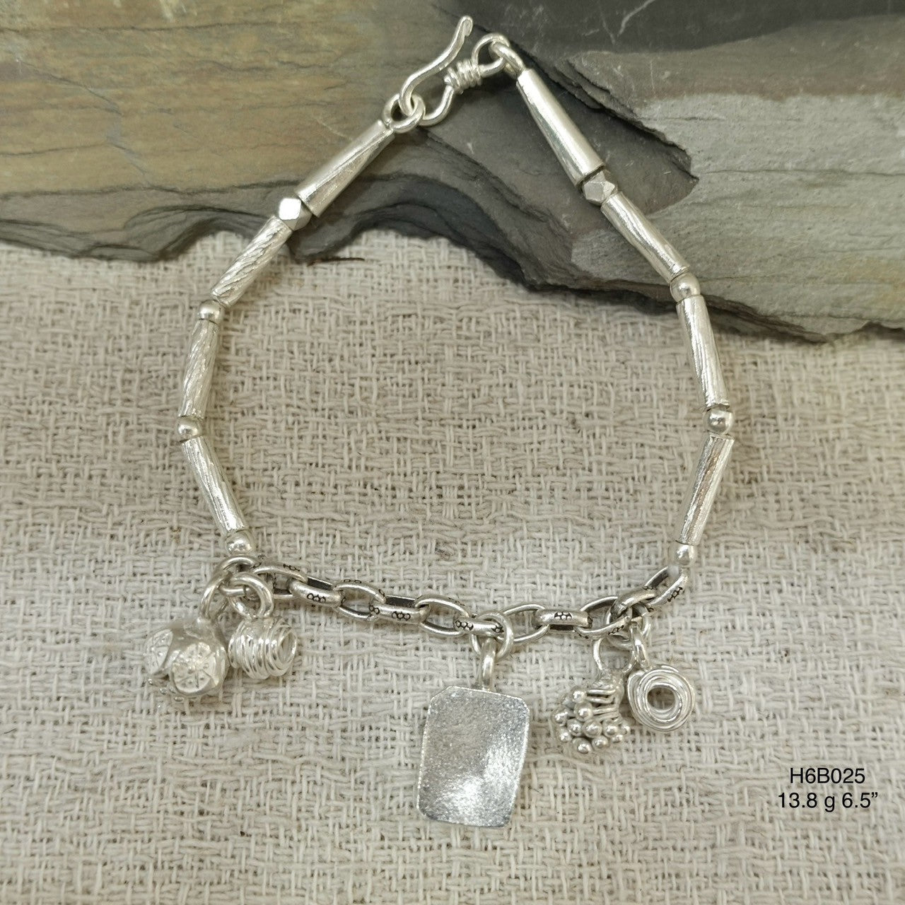 Dainty Handmade Silver Bracelet - Genuine 98% Pure Silver
