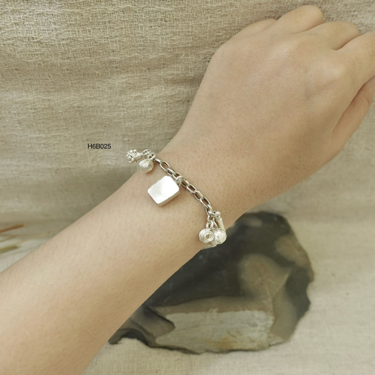 Dainty Handmade Silver Bracelet - Genuine 98% Pure Silver