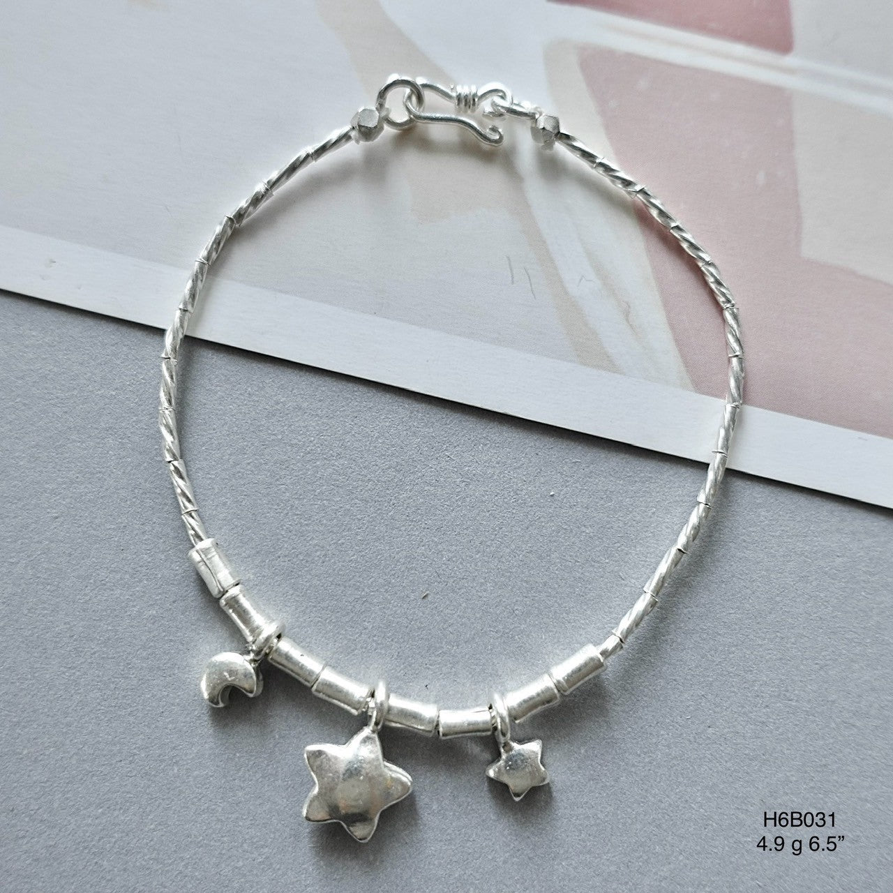 98% Pure Silver Bracelet - Handmade Minimalist