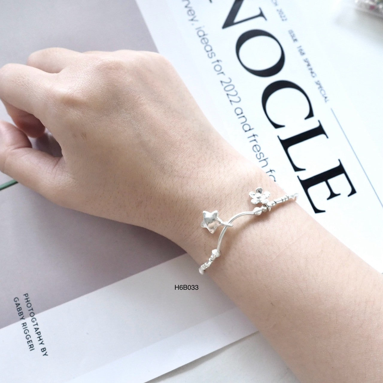 Solid 98% Silver Bracelet - Artisan Handmade