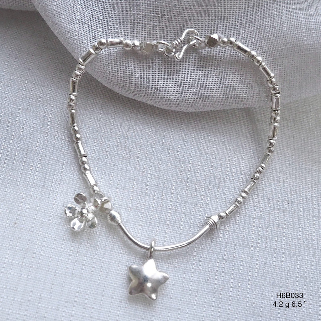 Solid 98% Silver Bracelet - Artisan Handmade