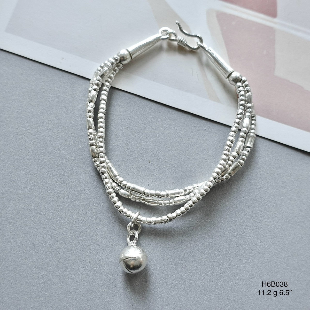 Fine Silver Bracelet (98%) - Handcrafted Design