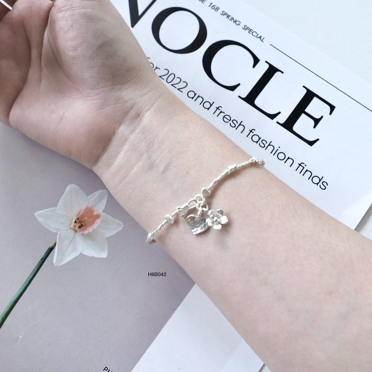 Ethnic Inspired 98% Pure Silver Bracelet - Handmade