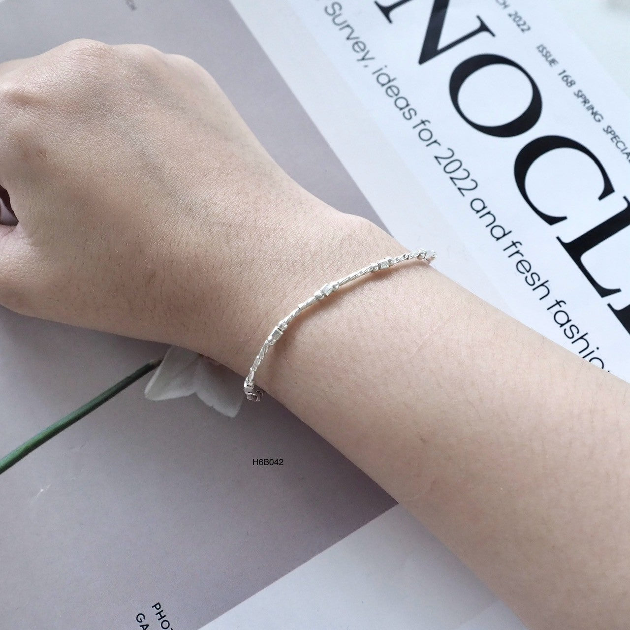Ethnic Inspired 98% Pure Silver Bracelet - Handmade