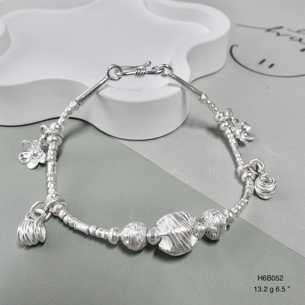 Handmade Silver Bracelet - Crafted with Solid 98% Pure Silver