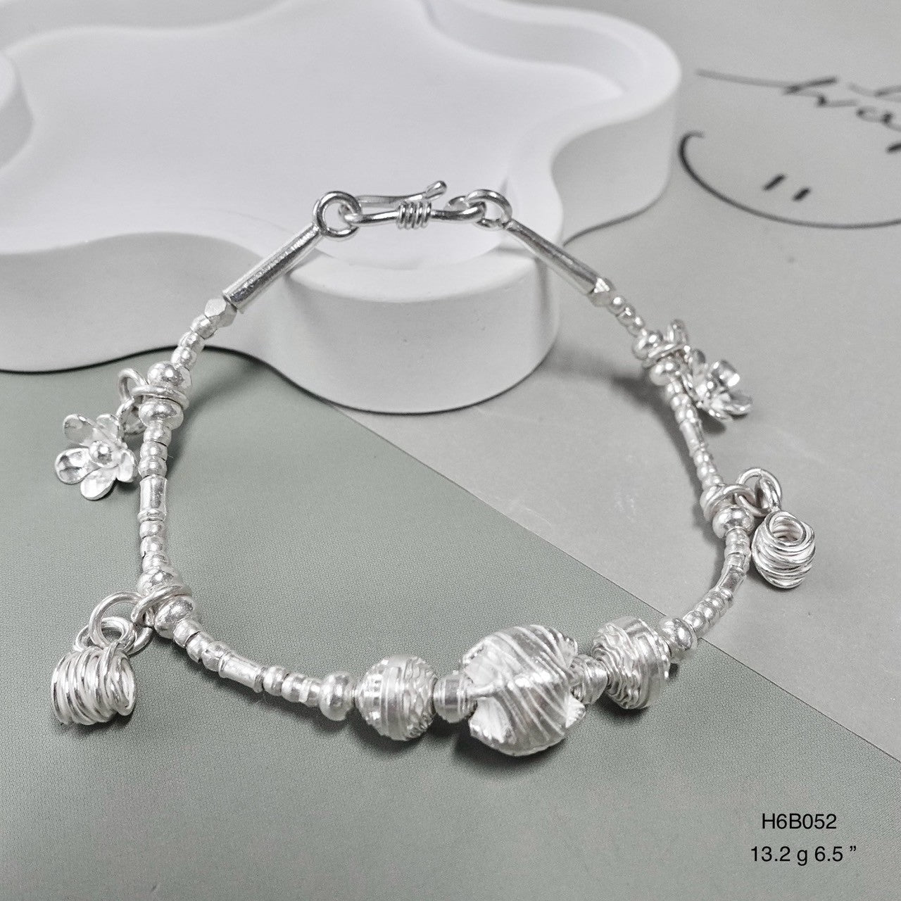 Handmade Silver Bracelet - Crafted with Solid 98% Pure Silver