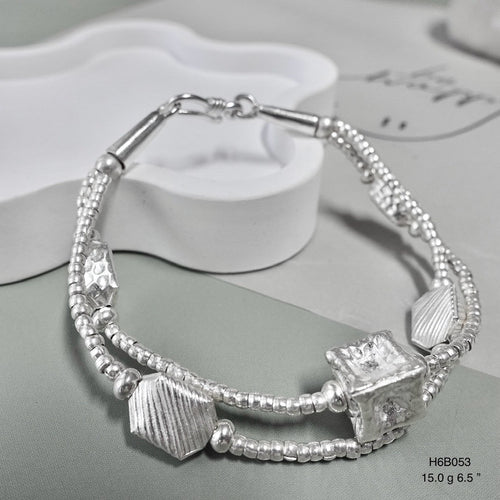 98% Fine Silver Bracelet - Minimalist Handmade Artisan Design