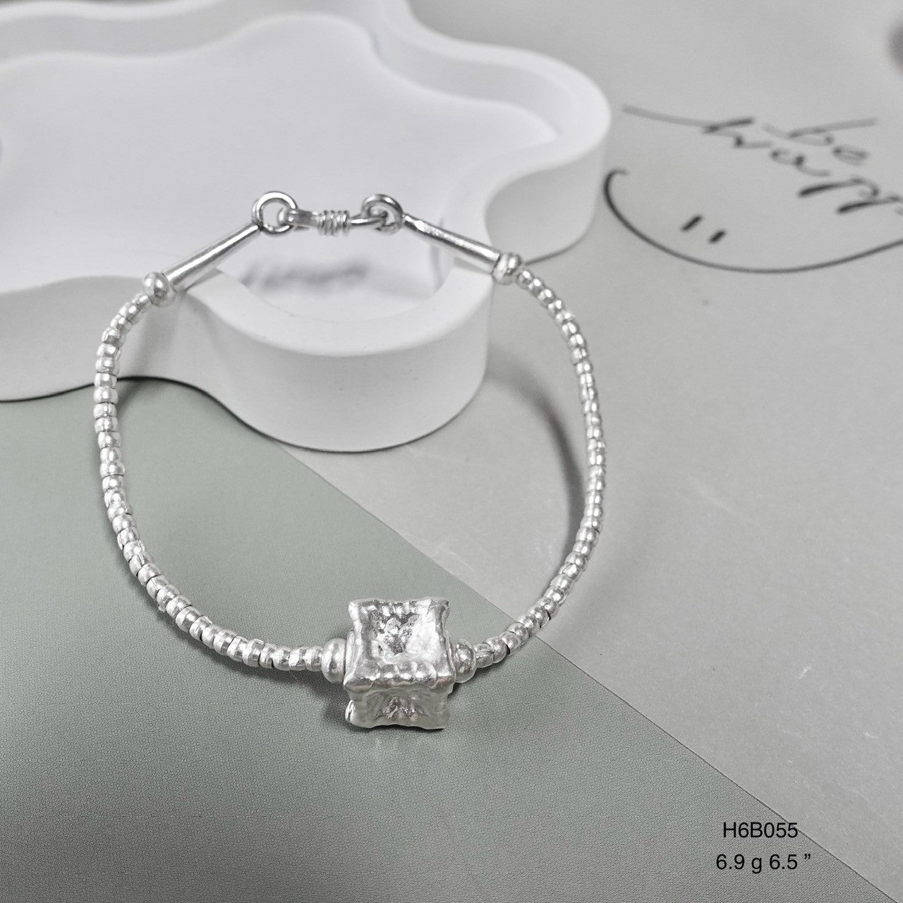 High-Purity 98% Silver Bracelet - Hand-Hammered Artisan Cuff
