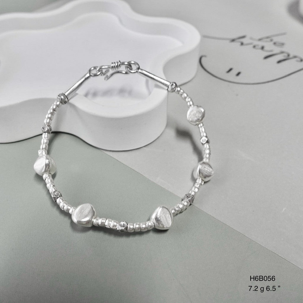 Handmade Silver Bracelet in 98% Pure Solid Silver - Elegant Gift
