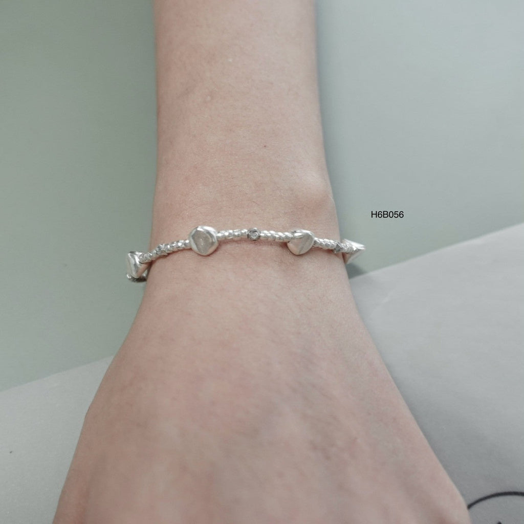 Handmade Silver Bracelet in 98% Pure Solid Silver - Elegant Gift