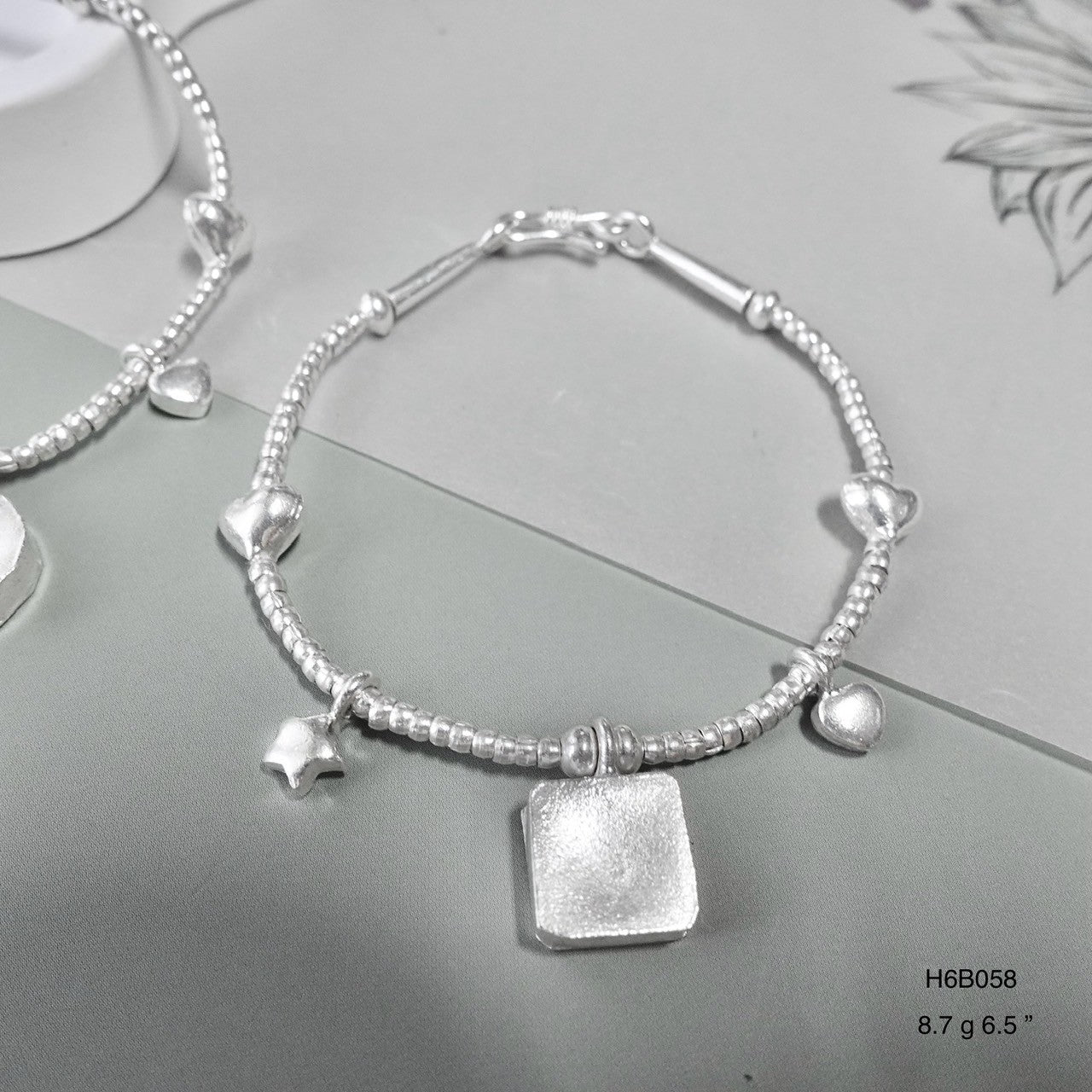 Solid 98% Silver Bracelet | 100% Handmade High-Purity Silver