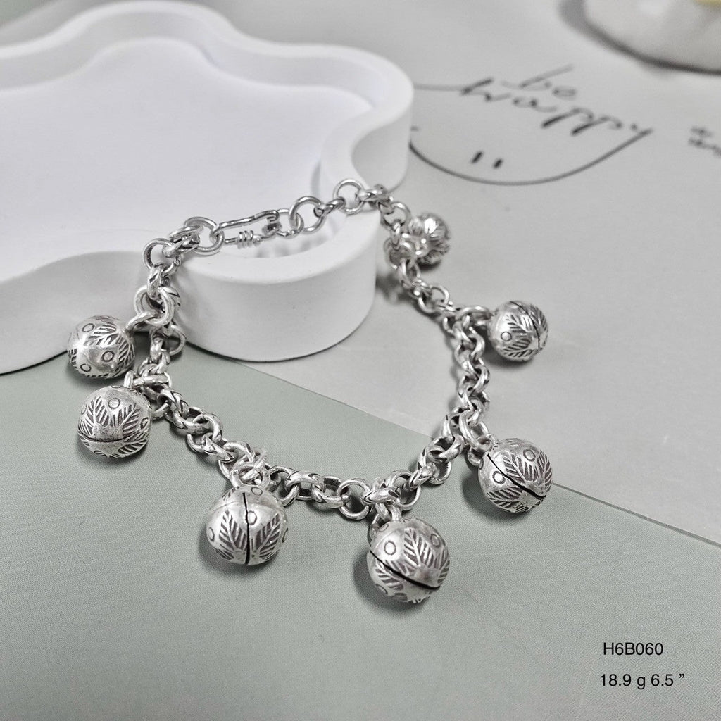 Premium 98% Pure Silver Bracelet - Hand-Forged Textured Style