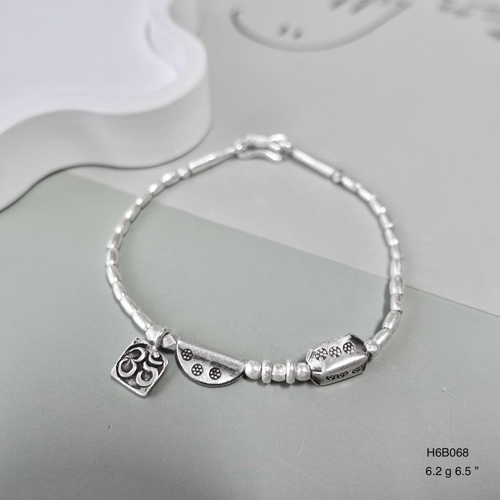 Exquisite 98% Pure Silver Bracelet - Artisan Handmade Finish